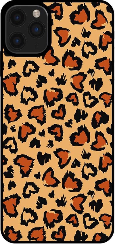 Smartphonica Telefoonhoesje voor iPhone 11 Pro Max met tijgerprint - backcover met panterprint - Bruin geschikt voor iPhone 11 Pro Max