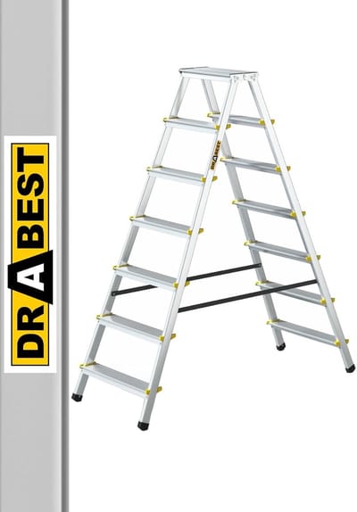Inklapbare Aluminium Ladder 2x7 Treden - Veilig en Ruimtebesparend