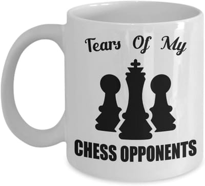 Schaak Mok met Tekst - Cadeau voor Schaakspeler - Theezicht voor Schaak Liefhebber