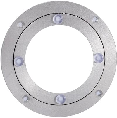 Draaibare Displaybasis - Draaitafel Lager - Objecten Presenteren - Zwaar Aluminium - 4 Inch - Zilver