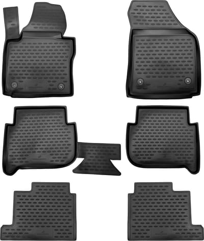 Walser Rubberen Voetmatten XTR geschikt voor VW Touran I - II - 7 zetels - 2003 - 2015