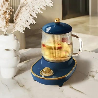 600ml glazen elektrische waterkoker 220V huishoudelijke gezondheidspot automatische elektrische mini-waterkoker schattige draagbare 400w buitentheepot EU