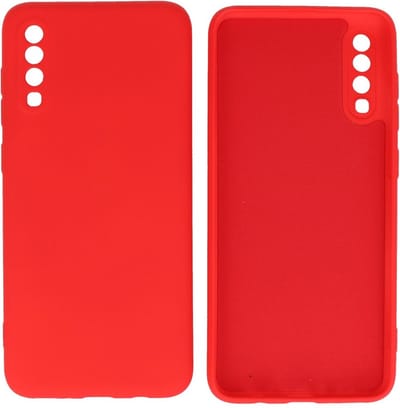 Hoesje Geschikt voor Samsung Galaxy A70 - Fashion Telefoonhoesje Backcover - Siliconen Hoesje - Rood