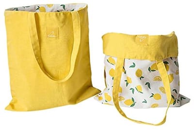 Dubbelzijdige Katoen en Canvas Boodschappentas voor Vrouwen en Kinderen - 40cm x 36cm