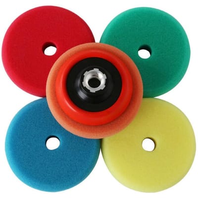6 Stuks 3 Inch Polijstschuurschijven voor Autolak Spons Kit Set red