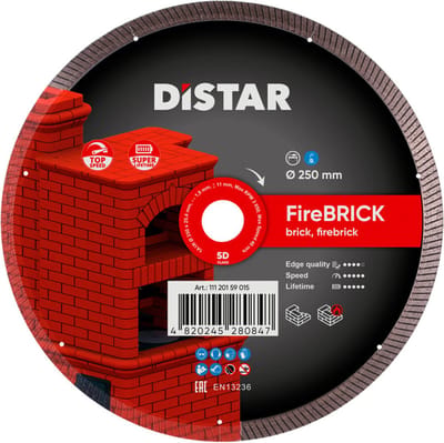 Diamantschijf voor vuurvaste baksteen 1A1R 250 mm FIREBRICK