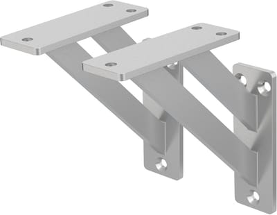 Aluminium Wandplankhouders 120x120 mm - 2 Stuks - Zwevende Plankdrager voor Wandmontage