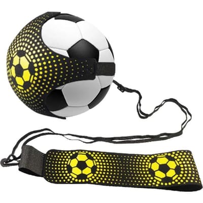 Football Coup de Pied Lancer Entraînement Solo Aide à l'Entraînement Contrôle Compétences Ceinture de Taille Réglable jaune