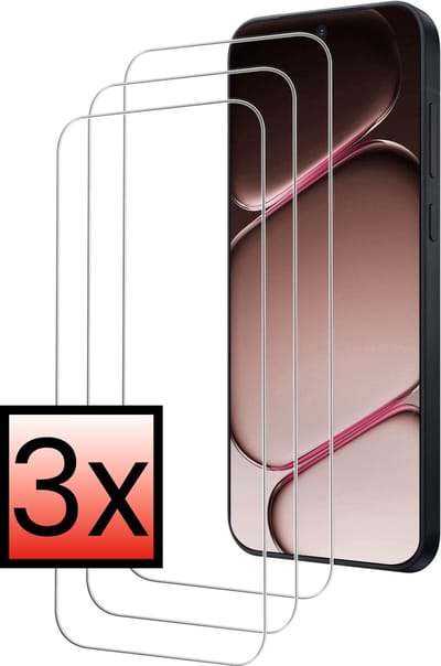 Screenprotector - 3 Stuks - Geschikt voor OnePlus 15R - Extra Sterk - Beschermglas - Gehard Glas - Tempered Glass - Screen Protector - Bescherm Cover