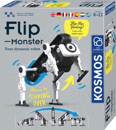 KOSMOS Flip Monster - Experimenteerset - Bouw Je Eigen Klimrobot - Unieke Flip-Aandrijving - Beklimt Trappen en Hindernissen - Robotica en Techniek - STEM Speelgoed - Vanaf 8 Jaar