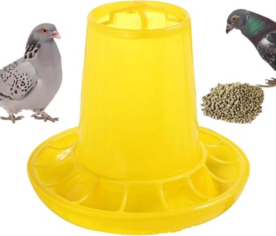 Kippenvoederautomaat - Gevogelte voerbak - Voer verstrekken - Gereedschapsloze reiniging - 0.8 kg capaciteit - Geel