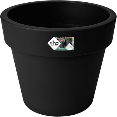 Elho Green Basics Top Planter 23 - Bloempot voor Buiten - Ø 23.0 x H 19.6 cm - Living black