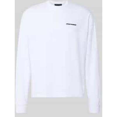 Oversized sweatshirt met gestikt logo model 'Rusk'