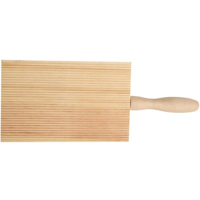 Panneau à frotter en bois Outils à gnocchis Planche à pâtes Moule forme rayure de cuisson Planche spirale beige