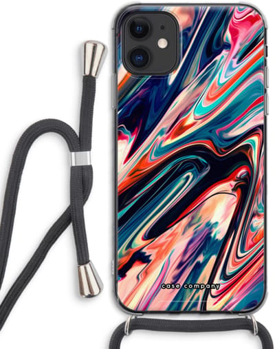 Case Company® - Hoesje met koord geschikt voor iPhone 11 hoesje met Koord - Quantum Being - Telefoonhoesje met Zwart Koord - Bescherming aan alle Kanten en Over de Schermrand