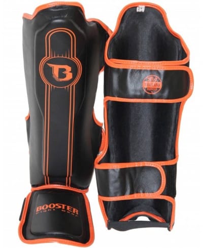 Booster Kickboxing Scheenbeschermers Pro Range BGL 1 V6 Zwart Oranje - M
