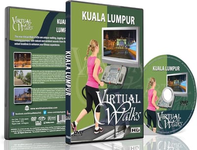 Virtuele Wandelingen - Stedelijke Routes - Fitness Training - Ontdek Azië - 18 x 14 x 1.5 cm