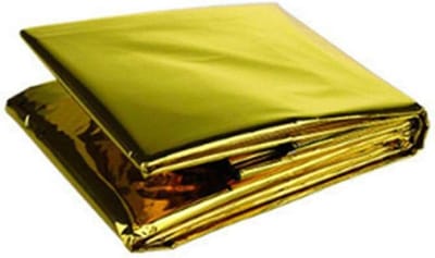 Folie Deken - Nooddeken Overlevingsdeken - Outdoor Noodsituaties - Reflecterende Warmte Isolatie - 210x130cm - Goud