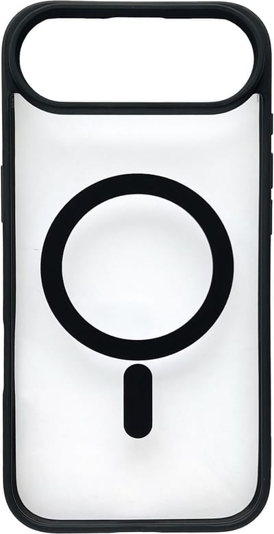 Hoesje Geschikt voor Apple iPhone 17 Air - Zwart - Casemania Magnetisch Bumper Back Cover Geschikt voor MagSafe - Zachte TPU Rand en Krasbestendige Transparante Achterkant Back Cover