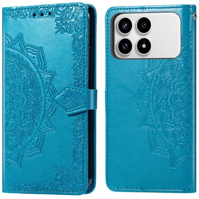 imoshion Hoesje - Geschikt voor Xiaomi Poco F8 Pro - Mandala Bookcase - Turquoise