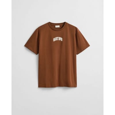 Gant T-Shirt Graphic 1949 Arch Short Sleeve Mahogany Brown / male