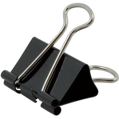 OFFICE products foldbackclip, zwart, 19 mm, doosje van 12 stuks 12 stuks