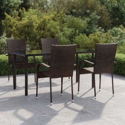 Luxe Poly Rattan Tuinset – Weerbestendig – Bruin – Industrohome