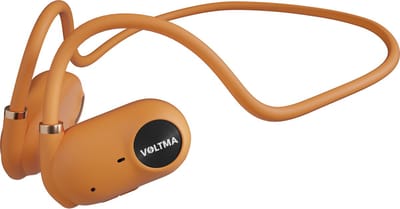 Voltma Active Beats - Open Ear Hoofdtelefoon met Air Conduction - Bluetooth 5.3 Sport Headset - Koptelefoon IPX45 Waterdicht - 6 Uur Speeltijd - Snelladen - Open Ear Comfort Draadloze Oortjes voor Sport en Fitness - geschikt voor Android, iOs Oranje