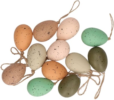 Decoris Paaseieren - 12x stuks - 9 cm - kunststof - multicolor - paasversiering - paasdecoratie