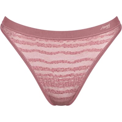 Sloggi FREE Evolve String Lace Dames Onderbroek - BRUIN