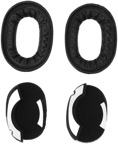 Dailygoods - Oorkussens Vervangend - Comfortabel en Duurzaam - Leer en Memory Foam - Eenvoudig te Installeren - Geschikt voor 85h - Zwart