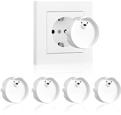 Dailygoody - Siliconen afdekkingen - Stopcontactbescherming - Decoratief en veilig - 4 stuks - Waterdicht en stofdicht - Geschikt voor type F