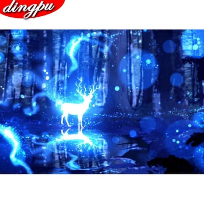 Diamond Painting Kit Landschap Volledige Boor Borduren Diamond Art Mozaïek Home Decoratie Handgemaakt 20X30CM blue