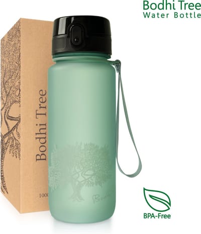 Bodhi Tree® Waterfles 650 ml - Drinkfles Volwassenen - 100% Lekvrij - BPA Vrij - Fruit Filter - Outdoor Sport Fitness Wandelen - Water Bottle 650ml - Moss Green