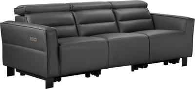 Carpari-3Zitsbank - 2 Elektrische Relax - Grijs PU