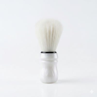 Ameca Synthetische Scheerkwast Wit - Vegan - Zachte Polyester Haren - Sneldrogend