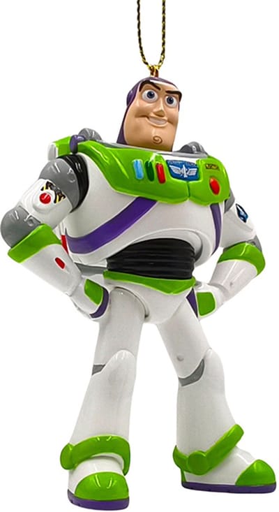 Kurt S. Adler kunststof kerstbal - disney pixar buzz lightyear 10cm multi 1 stuks