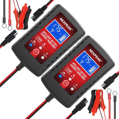 Slimme 1,75 Amp Auto Acculader - Volledig Automatische Batterijlader 6V/12V voor Auto, Motorfiets en Boot