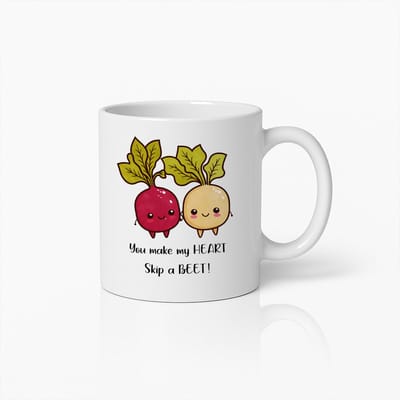 Schattige Bietjes Quote Mok – Witte Keramische Koffiemok 330 ml – “Jij Laat Mijn Hart Sneller Kloppen” Cadeau