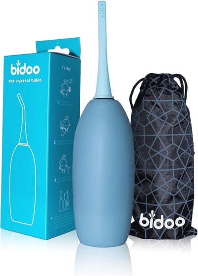 Draagbaar bidet met reistas voor thuissituaties en onderweg