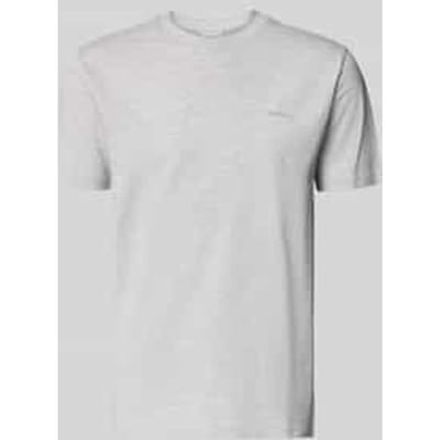 T-shirt met ronde hals en labelstitching