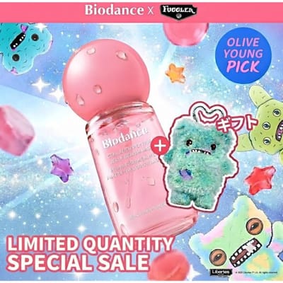 Biodance Collageen Peptide Jelly Serum Mist Hydraterende Glow Gezichtsmist Set 50ml + Pugler Pouch Cadeau pink