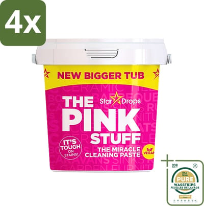 The Pink Stuff - Cleaning Paste - Allesreiniger - Voor Hardnekkig Vuil - 850g - Voordeelverpakking - 4 stuks - Reiniger - Natuurlijke reiniger