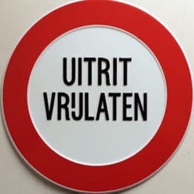 Uitrit Vrijlaten Bord / 18 cm diameter / Aluminium