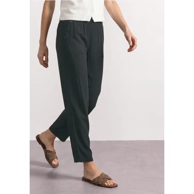 Broek met High Waist en Wide Leg pijpen in een Loose Fit pasvorm