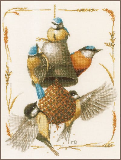 Lanarte Borduurpakket - Borduurset - Borduurpakket volwassenen - Telpakket kit - 30 x 39cm - Voedertijd - Marjolein Bastin - PN-0171765