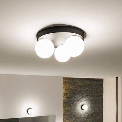 Selection Bathroom Plafondlampen Gove IP44 G9 230V max. 3x20W dimbaar Zwart mat, Satijn