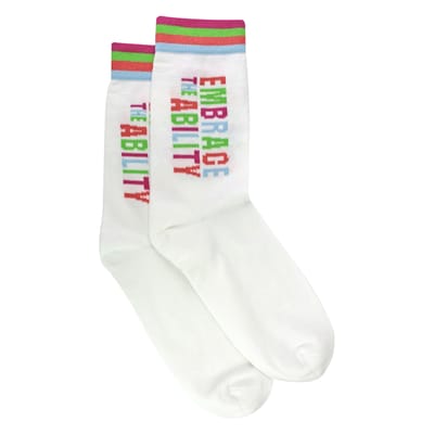 Mencap Heren Novelty Katoenen Sokken | Kleurige Gestreepte Slogan Leuke Cadeau