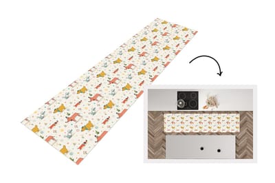 Keukenloper - Loper keuken - Hond - Teckel - Patronen - Bloemen - 200x50 cm - Keukenloper vinyl