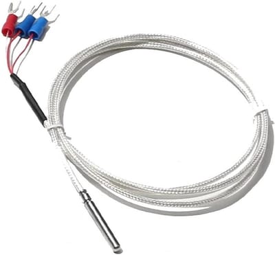 Temperatuursensor Sonde - Meetsonde Thermistor - Industriële Meting - Roestvrij Staal - 4 Meter Kabel - Zwart
